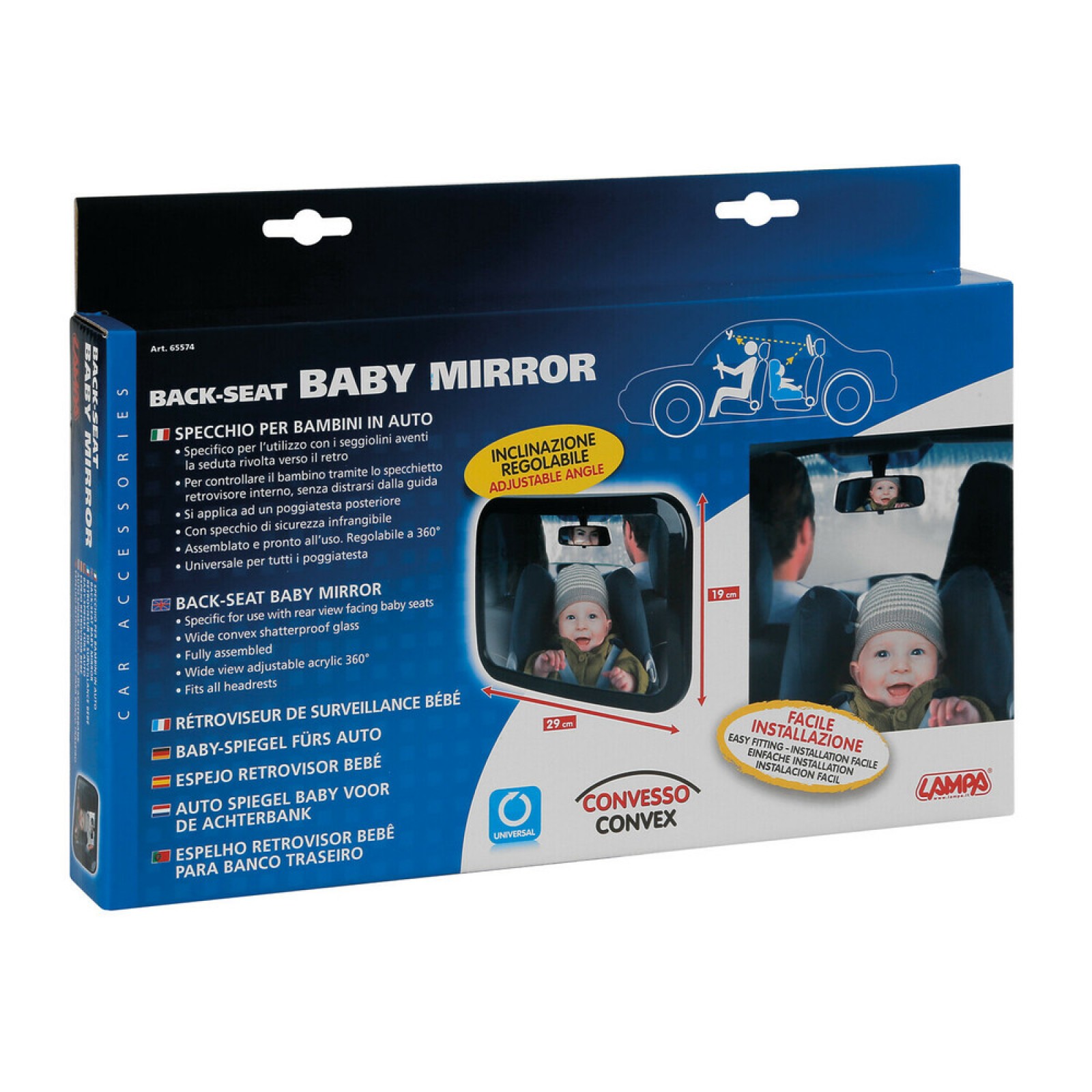 Miroir de surveillance arrière pour siège bébé SAFETYBABY - Safety Baby